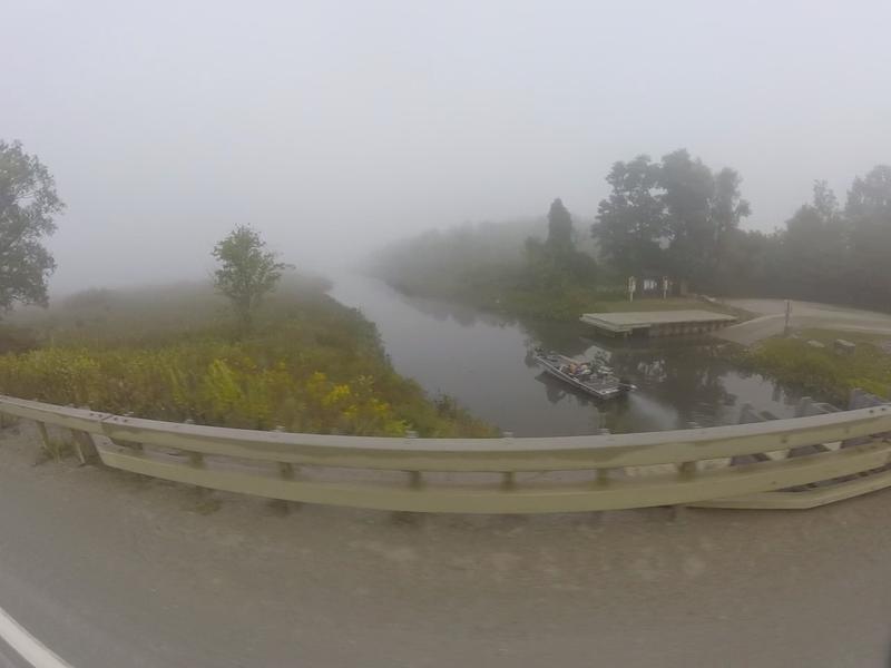 Canal between Waneta and Lamoka Lakes in the fog
