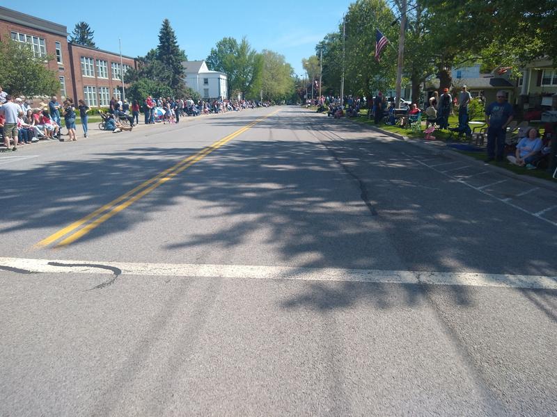 The town of Marion parade cleared the streets awaiting my arrival.