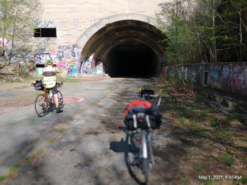 Jim taking pictures of one of the tunnels.