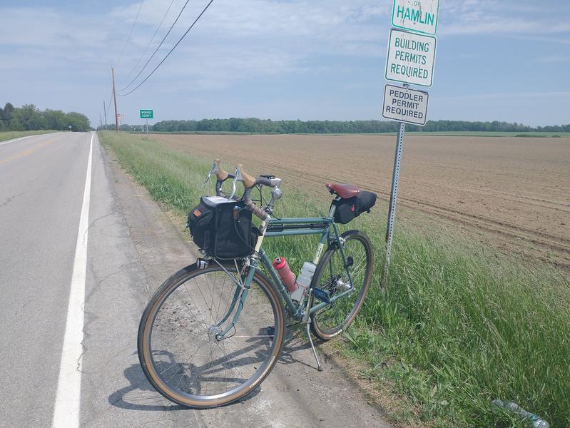 The wind blew the bike over twice while attempting to take this shot.