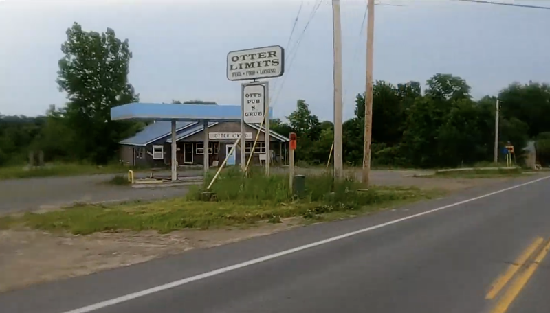 Comical name to an abandoned restaurant on Tug Hill