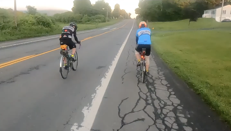 Paul and JB heading from Madison to Hamilton after sleep stop
