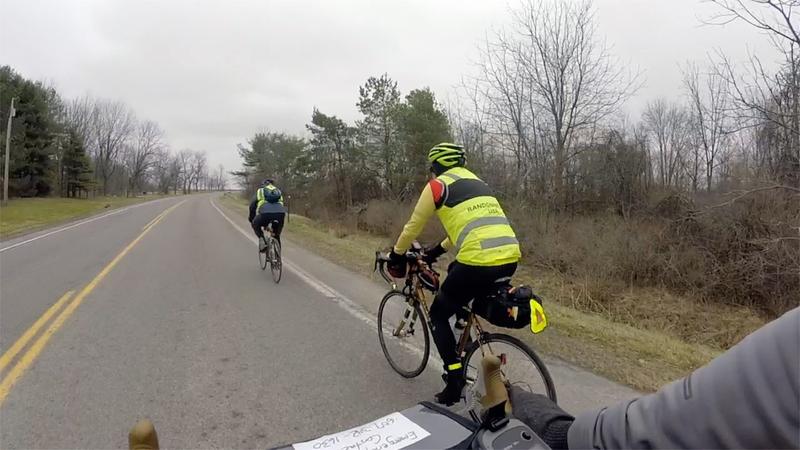 Larry, Jim, and I head north.