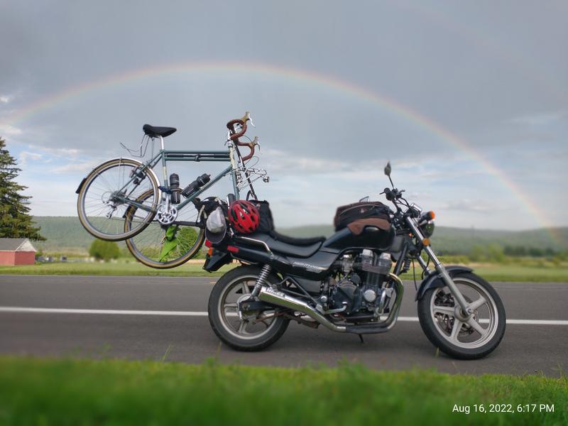 A rainbow over my ride home after the Coureur de Bois.