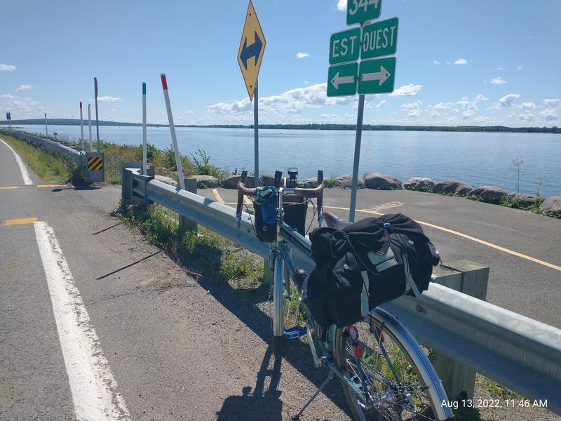 Following the St. Lawrence River.