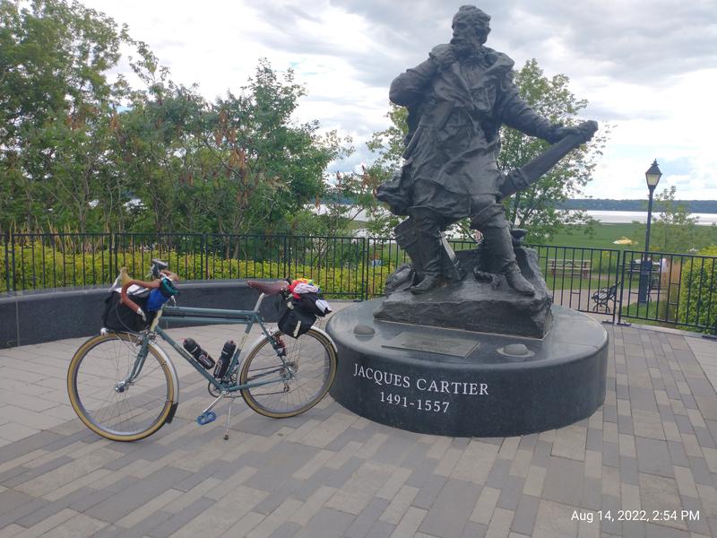 Jacques Cartier statue in Quebec City.