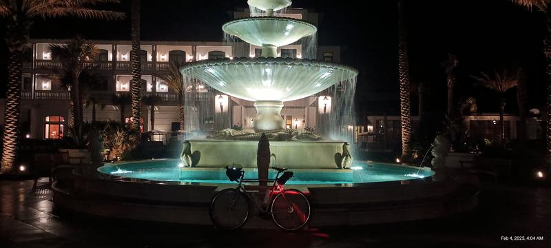 An early morning shot in front of the fountain at the Ponte Vedra Club.