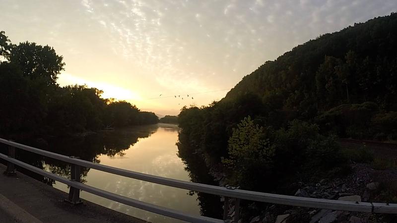 Chemung River near Wellsburg in the early morning light.