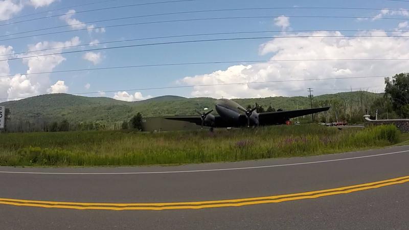 Vintage plane outside the Glenn H. Curtiss Museum in Hammondsport