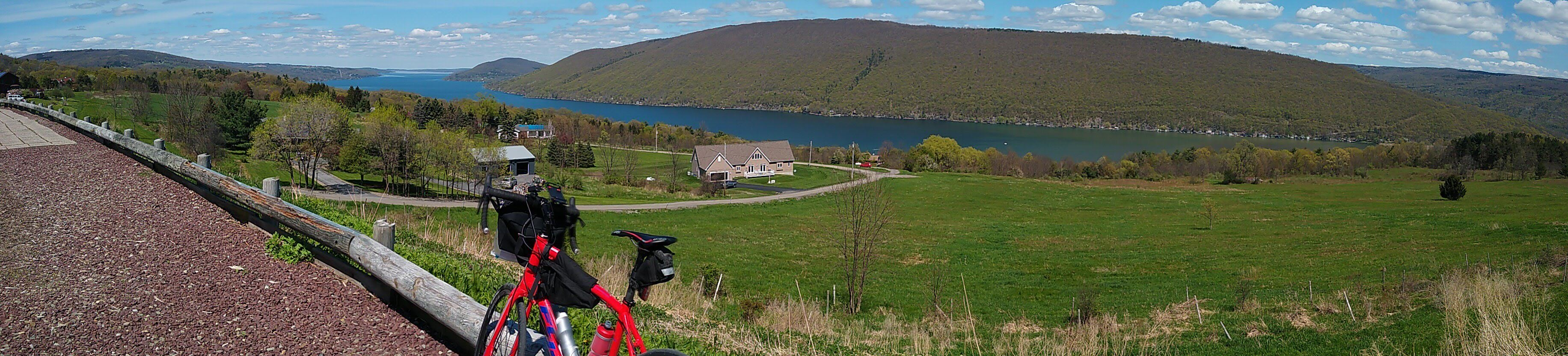 Skaneateles Lake from the scenic pull-off on Naples Road