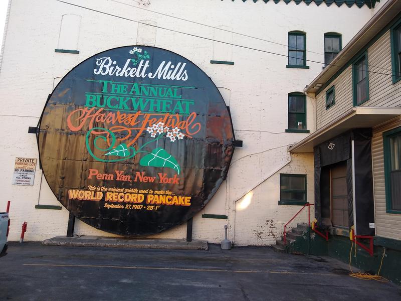 Buckwheat pancake griddle at Birkett Mills in Penn Yan, NY