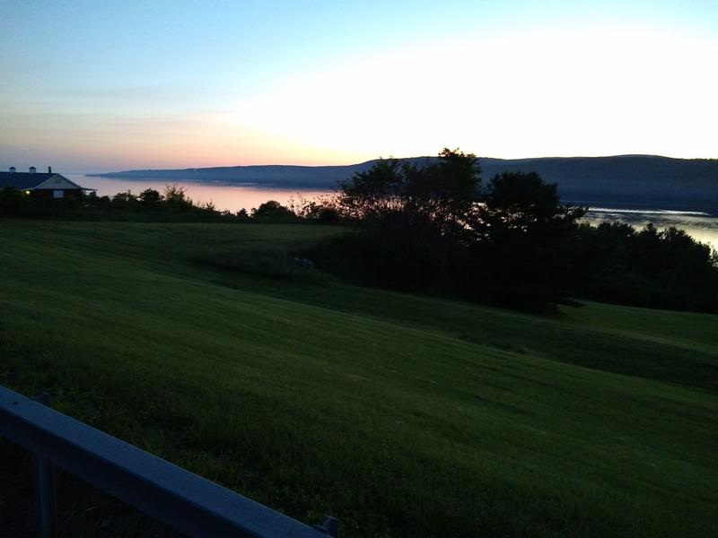 Sunrise from route 14 north of Watkins Glen